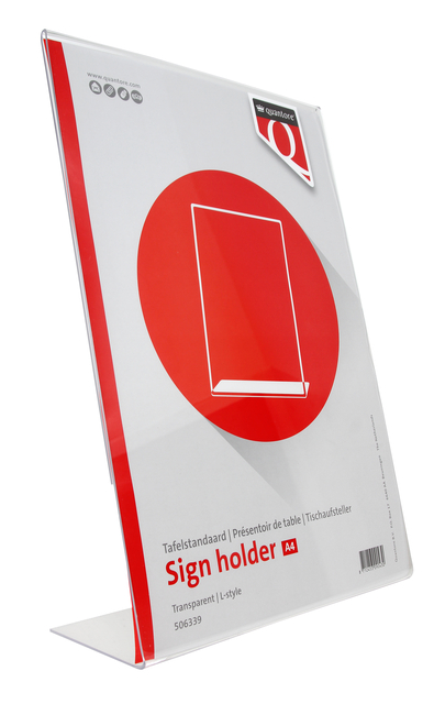 Kaarthouder Quantore A4 L-staand