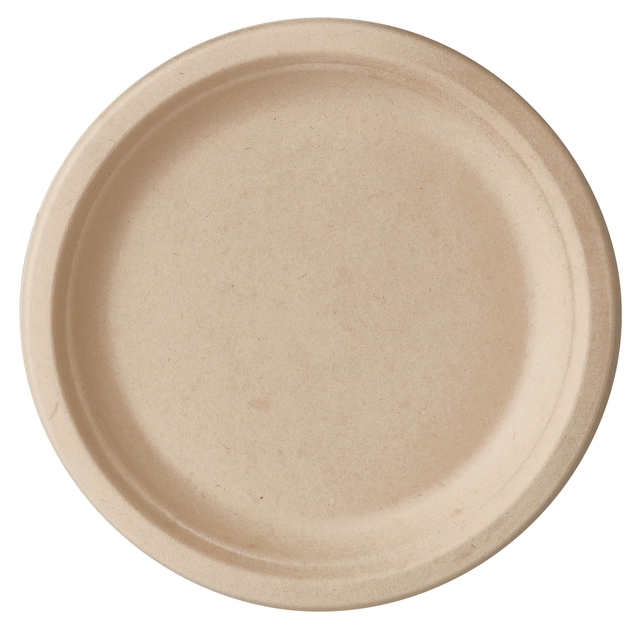 Bord IEZZY PF D 170mm suikerriet 50 stuks naturel