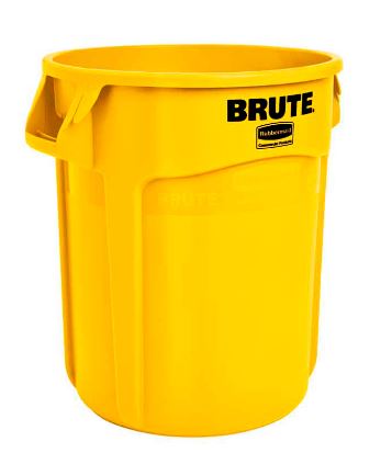 Rubbermaid Brute Afvalbak Rond 757ltr Geel per stuk