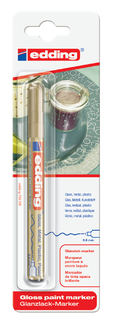 Paintmarker edding 780 op oliebasis 0.8mm goud blister à 1 stuk