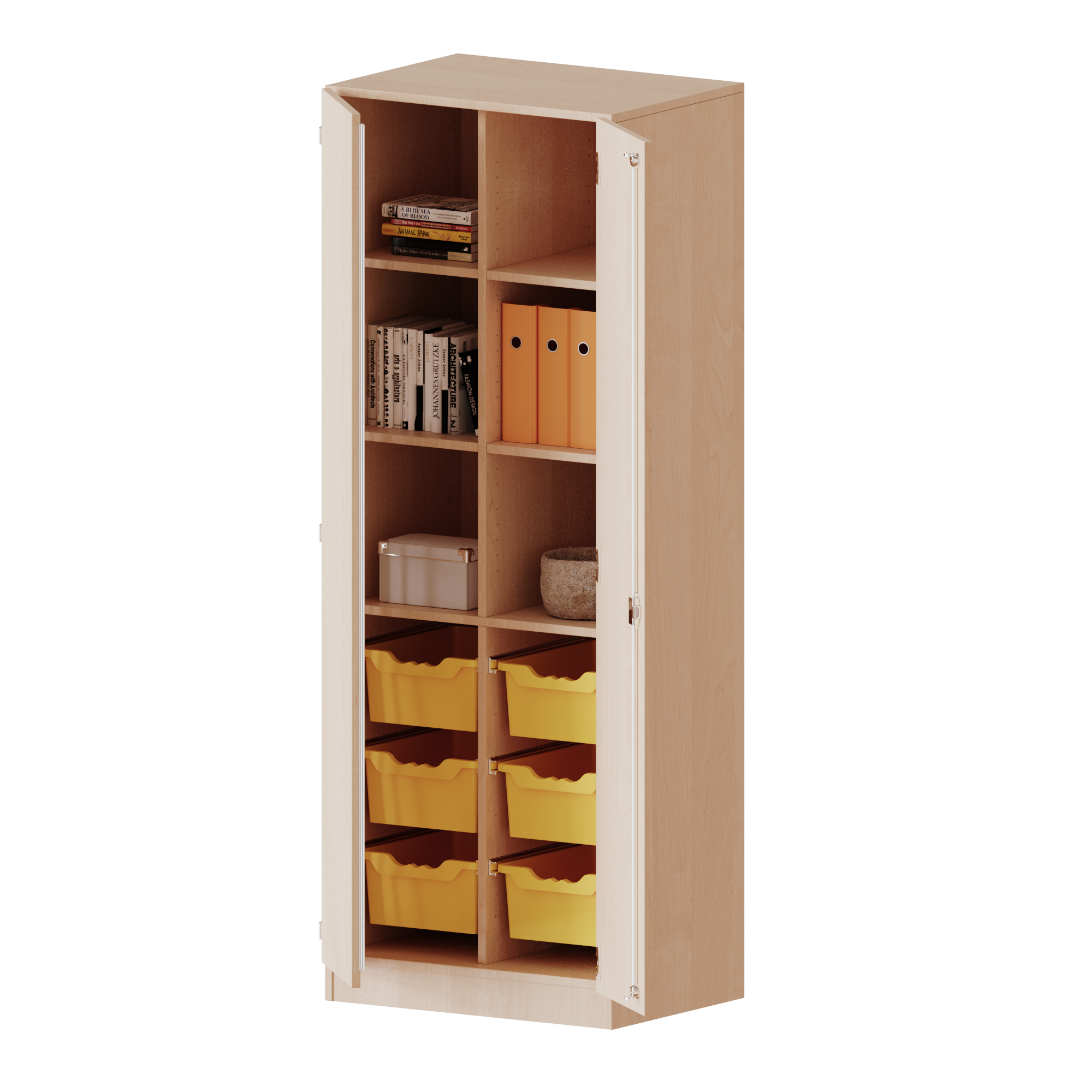ErgoTray kast, twee rijen, 5 ordnerhoogtes - evo180 serie