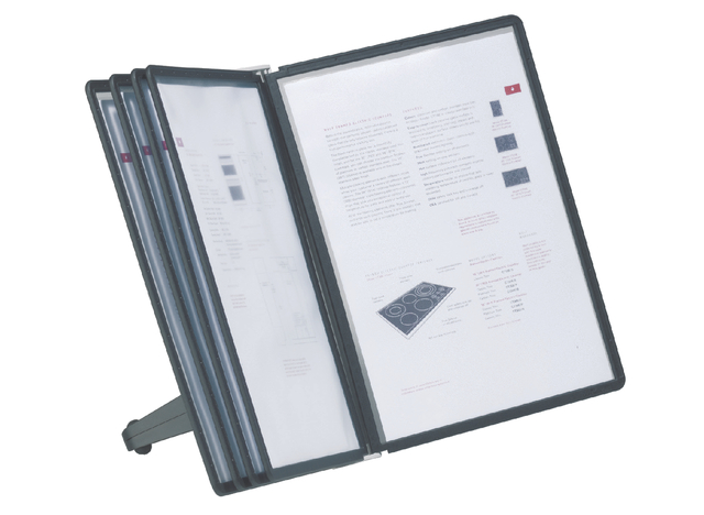 Bureaustandaard Durable 5540 Sherpa Soho met 5-tassen zwart Bureaustandaard Durable 5540 Sherpa Soho met 5-tassen zwart