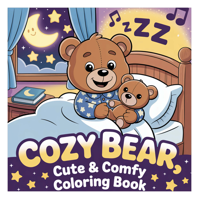 teddy bear, boeken kleurso, bedtijd, sterren, nachtlucht