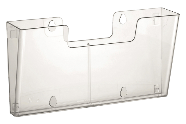 Folderhouder Europel 4x A4 wand liggend koppelbaar transparant