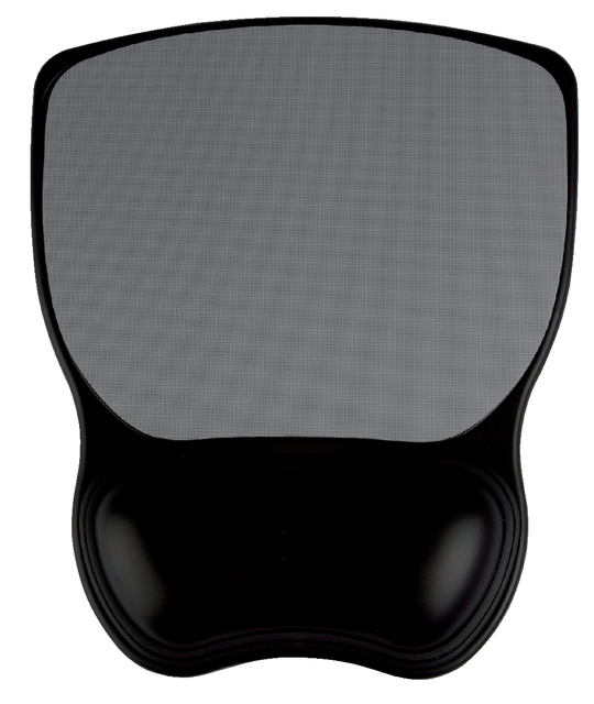 Muismat Quantore met gel polssteun grijs/zwart Muismat Quantore met gel polssteun grijs/zwart