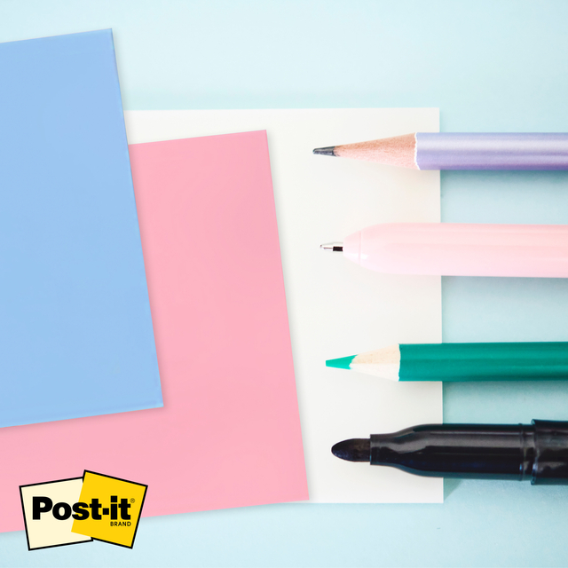 post-it, sticky-notes, colored-papers, pencil, marker