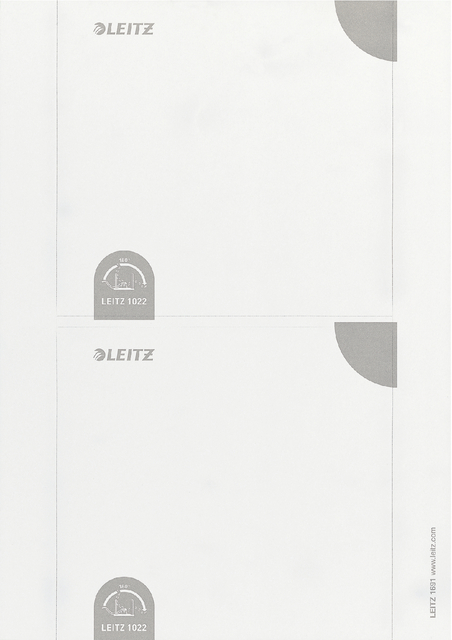 Rug-insteekkaart Leitz breed 56x190mm wit 100 stuks