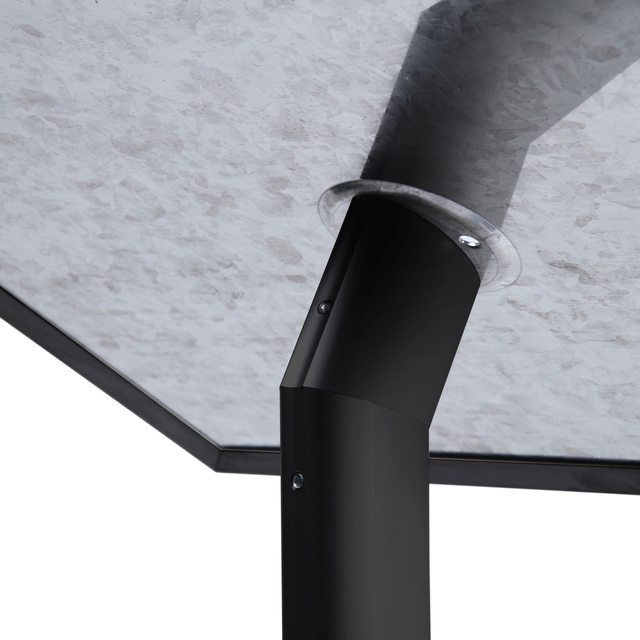 lamp, outdoor, metal, zwart, paal