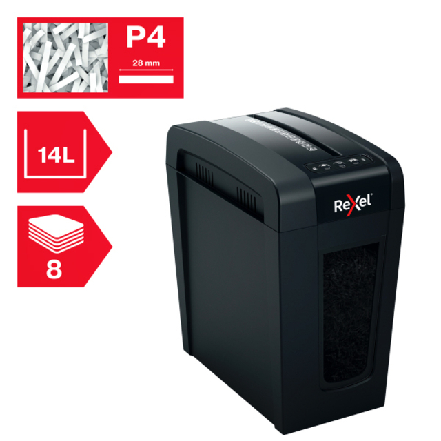 Papiervernietiger Rexel Secure X8-SL P4 snippers 4x40mm