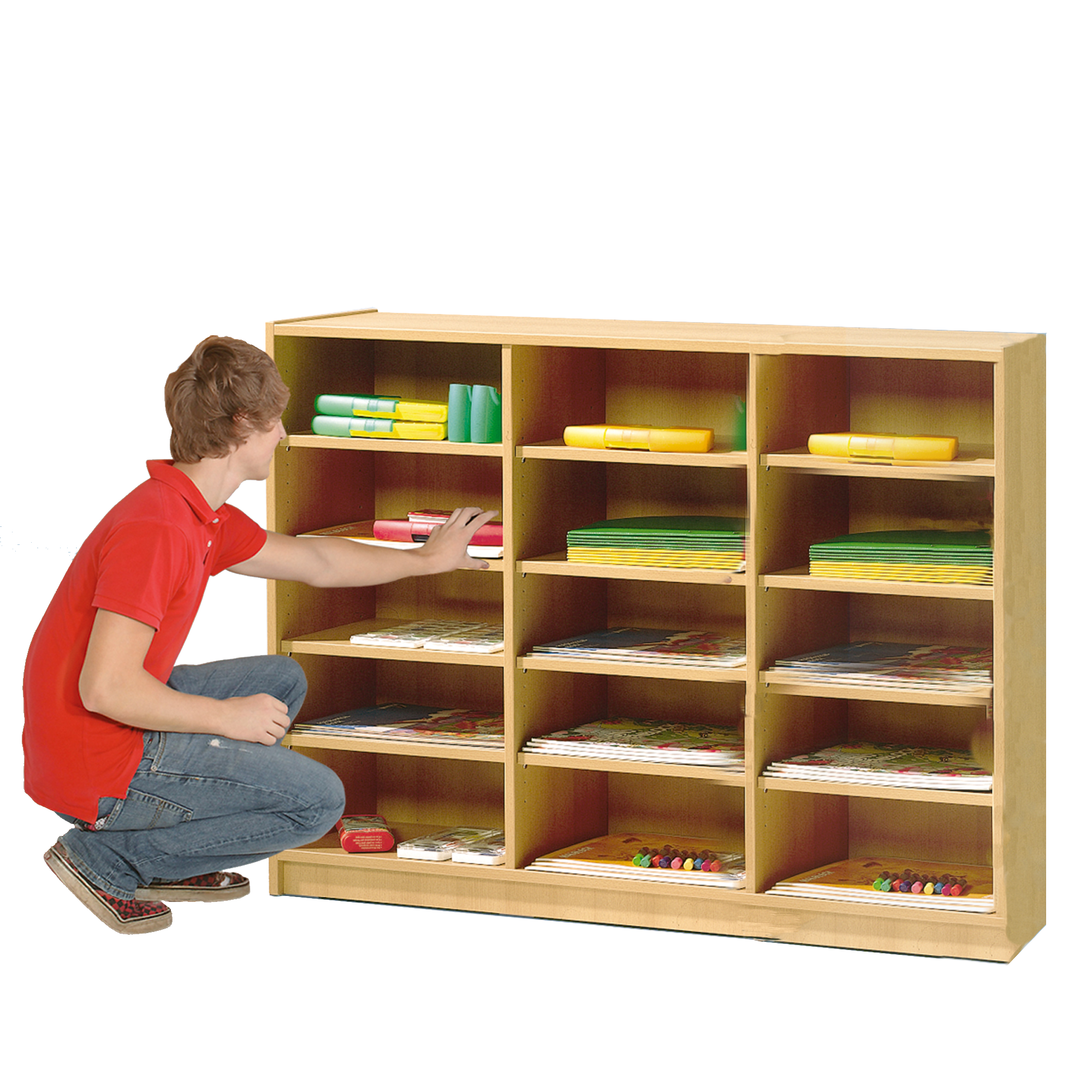 Open rekken en verdelers met 15 vakken Open rekken en verdelers met 15 vakken