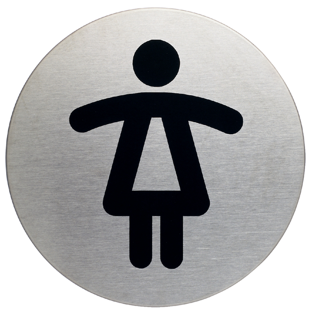 Infobord pictogram Durable 4904 wc dames rond 83mm Infobord pictogram Durable 4904 wc dames rond 83mm