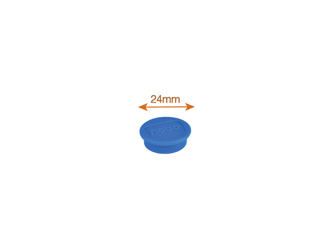 Magneet Nobo 24mm blauw 10 stuks