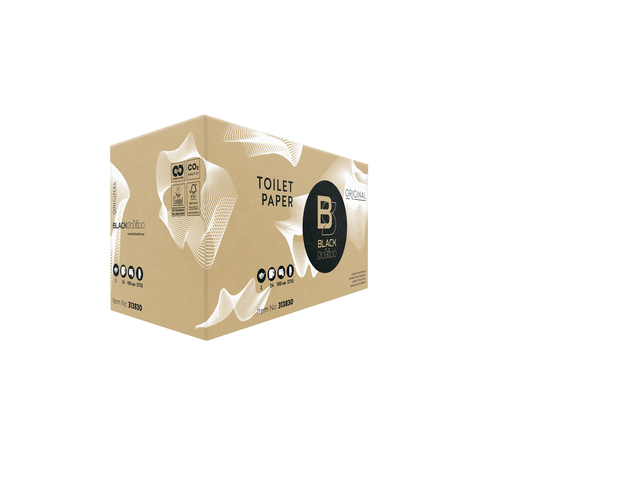 Toiletpapier BlackSatino ST10 Original systeemrol 2-laags 100m wit 313830