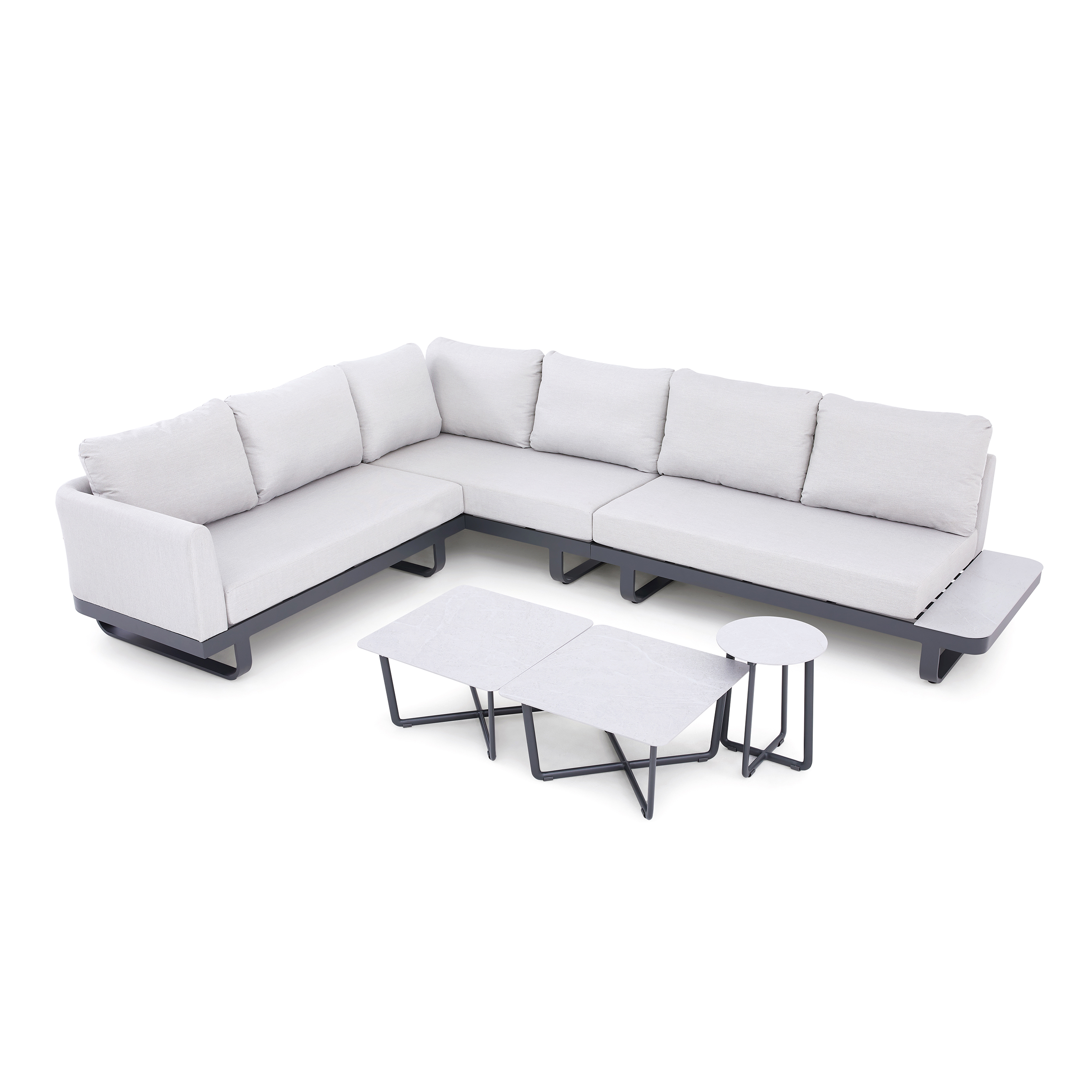 Fellow Aluminium Loungeset - Anthracite-Licht Grijs Fellow Aluminium Loungeset - Anthracite-Licht Grijs
