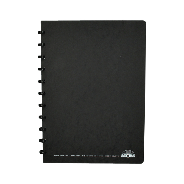 notebook, spiral-gebonden, zwart, hoes, gekoppelde bladzijde