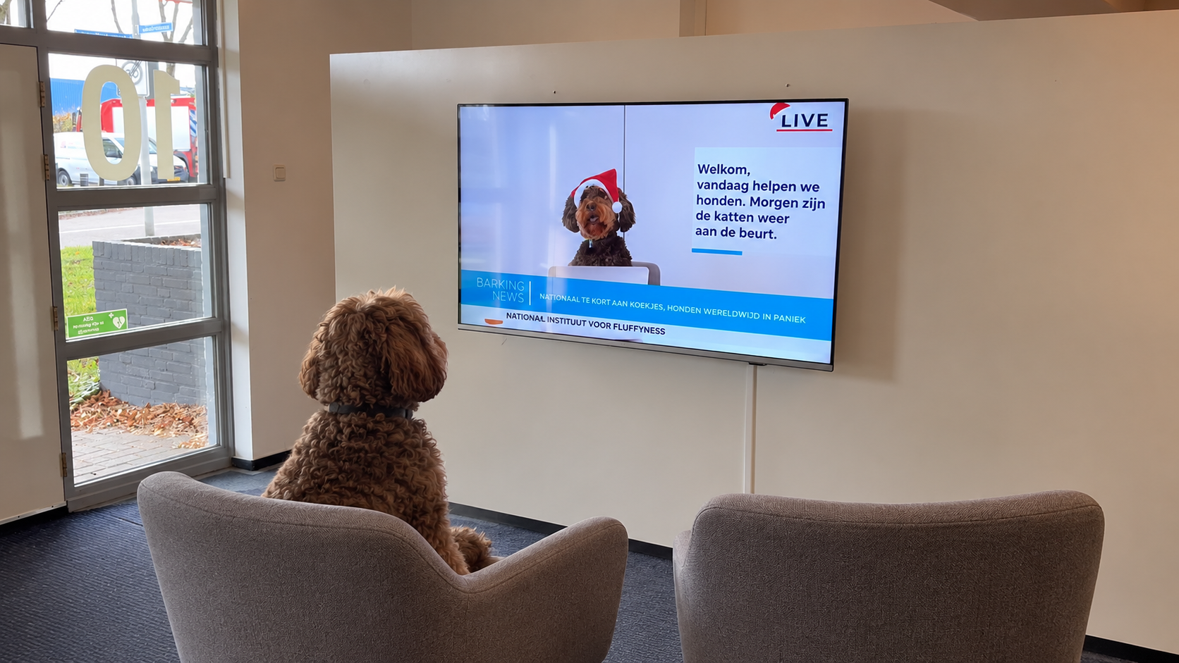 televisie, flatscreen, wandmontage, zwart, breedbeeld