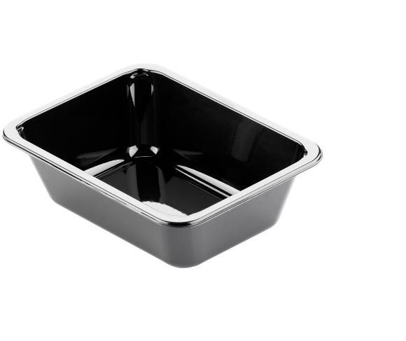 Tray Small CPET BK 1-comp 171x127x50670ml 840 stuks