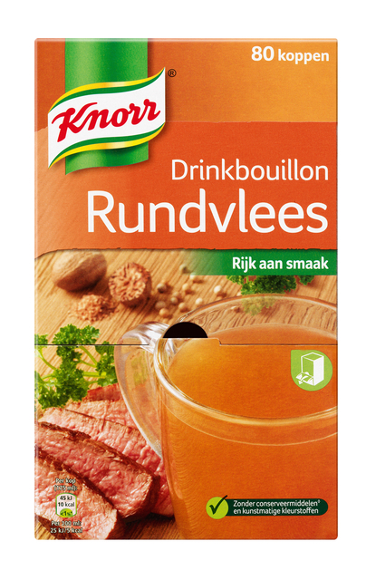 Drinkbouillon Knorr rundvlees 80 stuks Drinkbouillon Knorr rundvlees 80 stuks