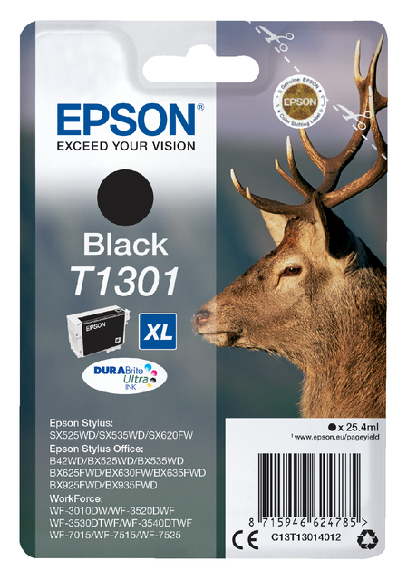 Inktcartridge Epson T1301 zwart Inktcartridge Epson T1301 zwart