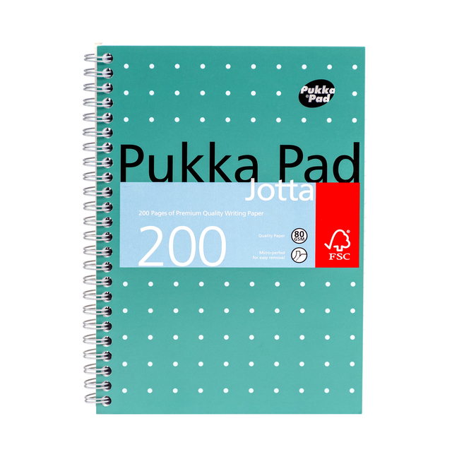 Notitieboek Pukka Pad Jotta A5 lijn 200 pagina's 80gr groen Notitieboek Pukka Pad Jotta A5 lijn 200 pagina's 80gr groen