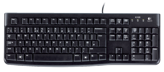 Toetsenbord Logitech K120 Qwerty zwart Toetsenbord Logitech K120 Qwerty zwart