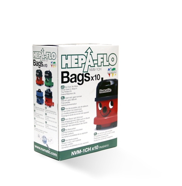 Stofzuigerzak Numatic Hepa Flo NVM-1CH microvezel Original 10 stuks Stofzuigerzak Numatic Hepa Flo NVM-1CH microvezel Original 10 stuks