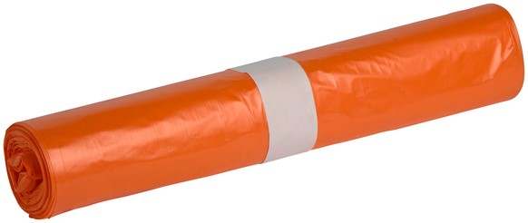 Afvalzak 58x100cm HDPE Oranje T23 80l doos 20x25st