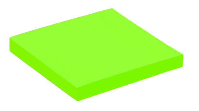 Memoblok Quantore 76x76mm neon groen 100 vel Memoblok Quantore 76x76mm neon groen 100 vel