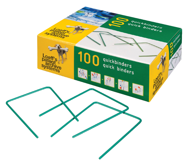 Bundelbeugel Loeff's 1215 Quickbinder 100mm groen 100 stuks