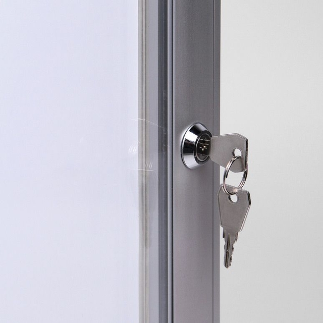 Vitrinebord Quantore luxe 2x A4 zilver