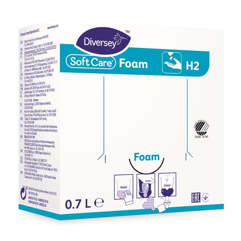 Diversey Soft Care Foam H2 Handzeep doos 6x700ml