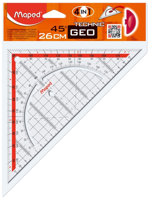 Geodriehoek Maped Technic 26cm Geodriehoek Maped Technic 26cm