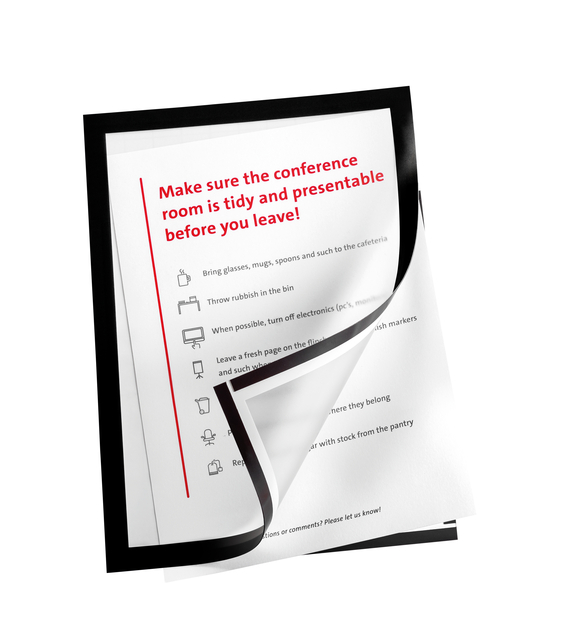 Frame Quantore A4 zelfklevend zwart 2 stuks Frame Quantore A4 zelfklevend zwart 2 stuks