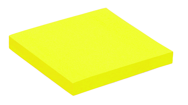 Memoblok Quantore 76x76mm neon geel 100 vel Memoblok Quantore 76x76mm neon geel 100 vel