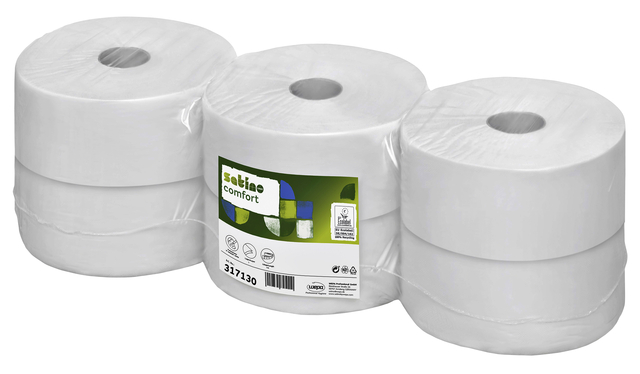 Toiletpapier Satino JT2 Comfort 2-laags 380m wit 317130 Toiletpapier Satino JT2 Comfort 2-laags 380m wit 317130