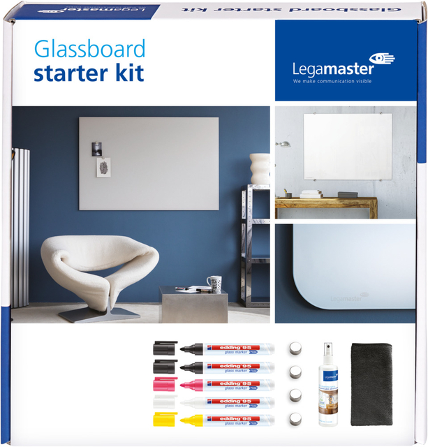 Glasbord Legamaster starterkit Glasbord Legamaster starterkit
