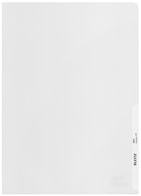 Insteekmap L-model Leitz Recycle A4 0.10mm PP transparant  25 stuks Insteekmap L-model Leitz Recycle A4 0.10mm PP transparant  25 stuks