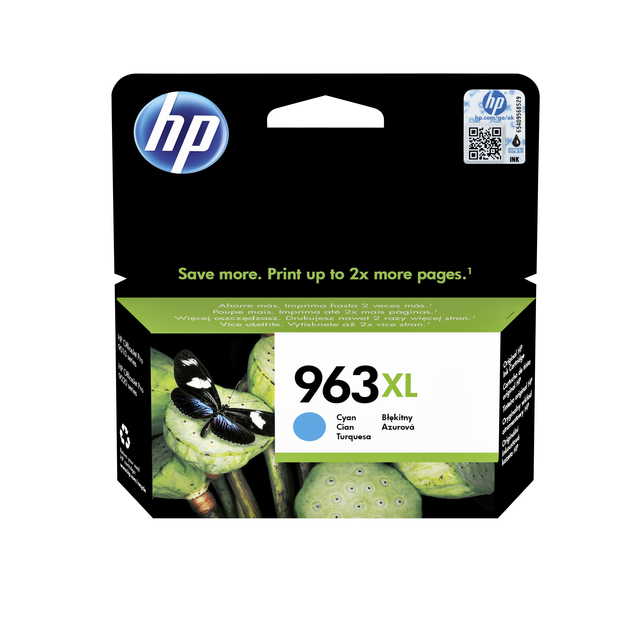 Inktcartridge HP 3JA27AE 963XL blauw Inktcartridge HP 3JA27AE 963XL blauw