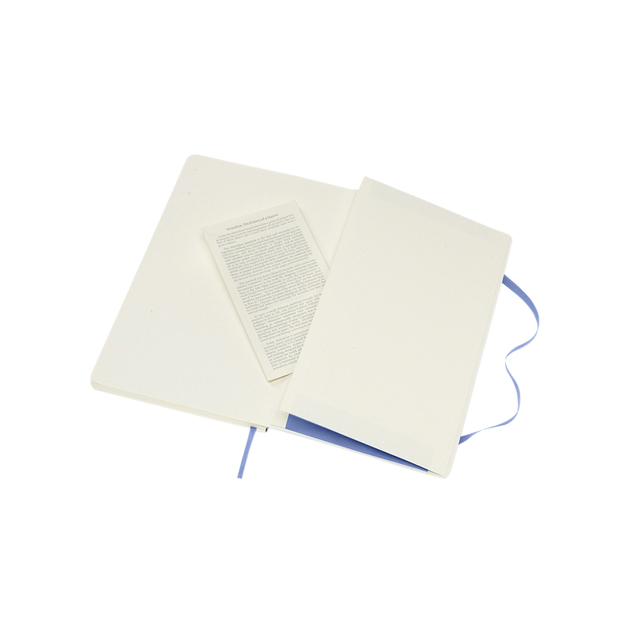 Notitieboek Moleskine large 130x210mm blanco soft cover hydrangea blue