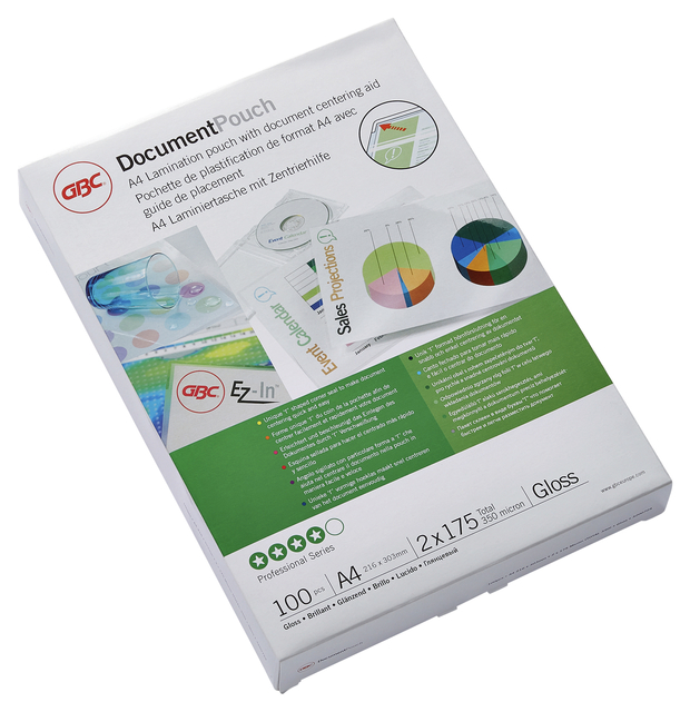 Lamineerhoes GBC A4 2x175micron 100 stuks Lamineerhoes GBC A4 2x175micron 100 stuks