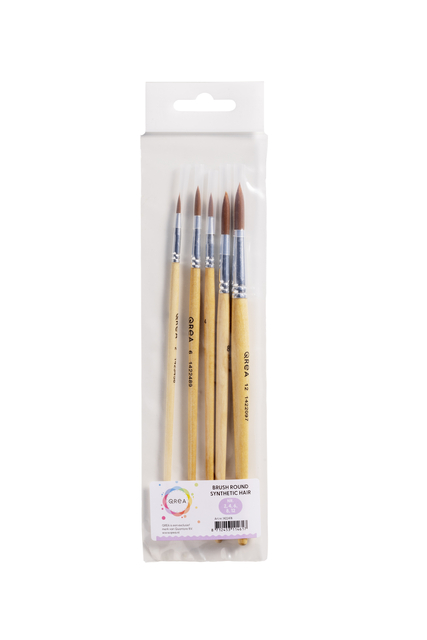 Penseel Qrea synthetisch haar set à 5 breedtes Penseel Qrea synthetisch haar set à 5 breedtes
