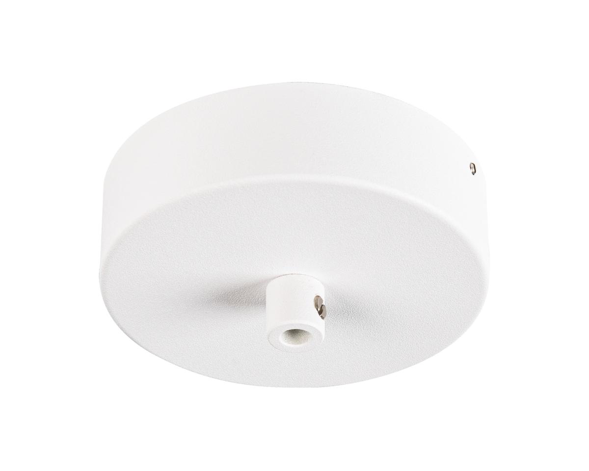 plafondbevestiging, lichtpunt, eenvoudig, witte afwerking, fitting 1xE27