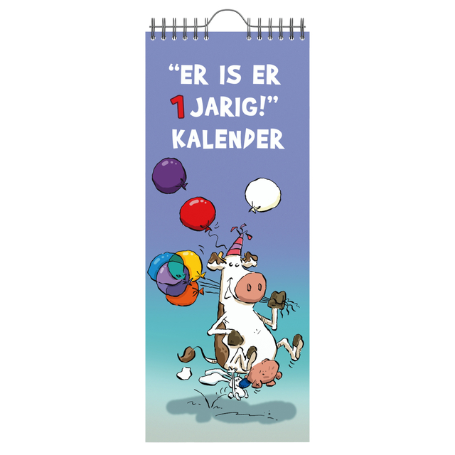 Verjaardagskalender Lannoo Ritstier 130x325 blauw Verjaardagskalender Lannoo Ritstier 130x325 blauw