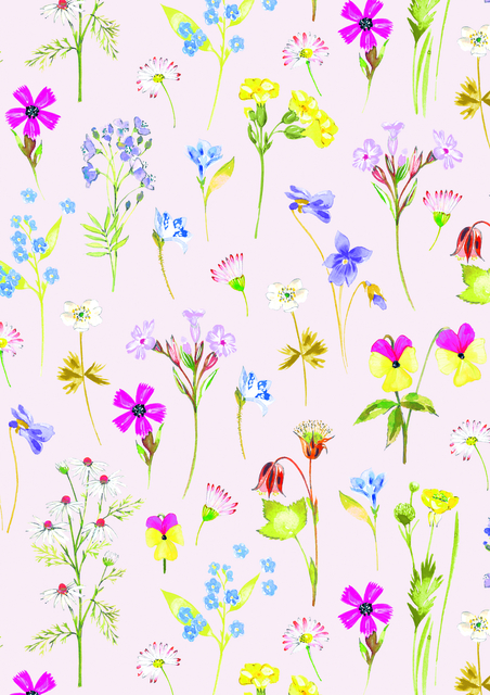 Inpakpapier Stewo Classic Bouquet 200x70cm assorti