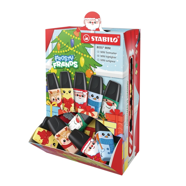 mini markers, textmarker, BOSS MINI, Kerst, Frosty Friends