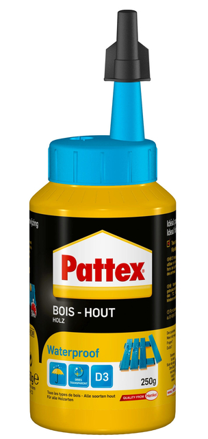 Houtlijm Pattex D3 Waterproof 250ml Houtlijm Pattex D3 Waterproof 250ml