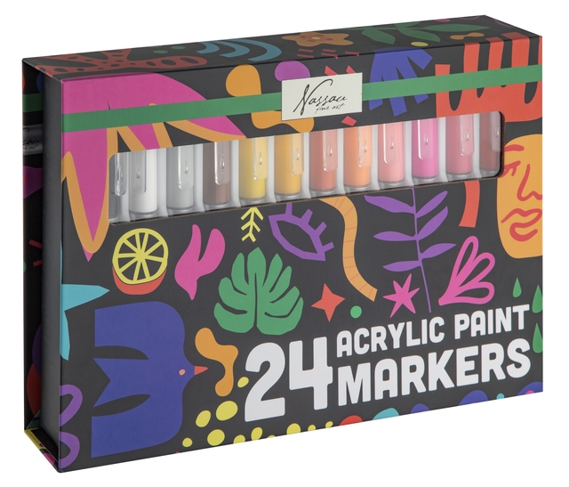 Acrylmarkers Nassau set à 24 kleuren