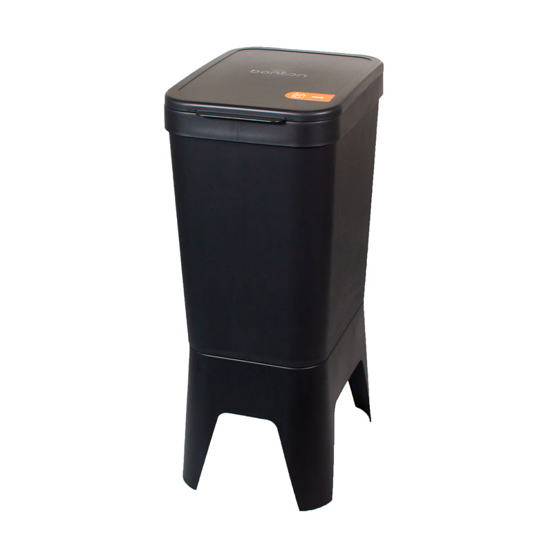 Bonton Circubin Afvalbak met deksel 40ltr Zwart