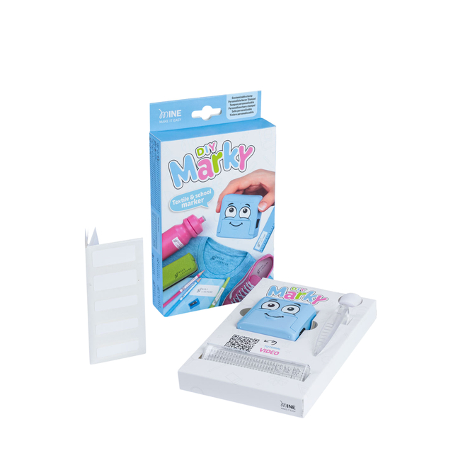 Textielstempel Colop Marky personaliseerbaar blauw