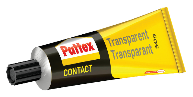 Contactlijm Pattex tube 50 gram op blister transparant Contactlijm Pattex tube 50 gram op blister transparant
